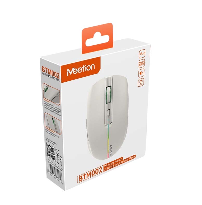 Meetion BTM002 Wireless Bluetooth Mouse (Khaki)