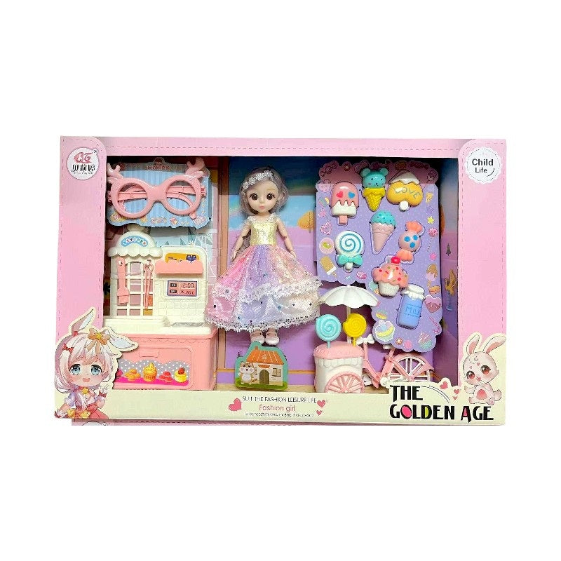 Vintage doll set with kitchen accessories - A82009 - 215557