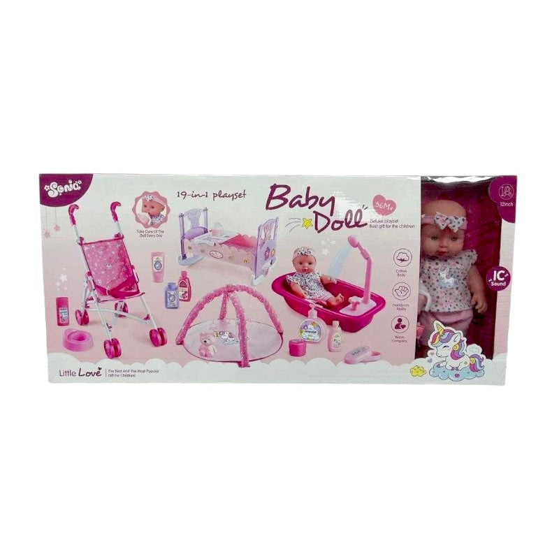 Baby doll with complete care set - SO-6918 - 215623