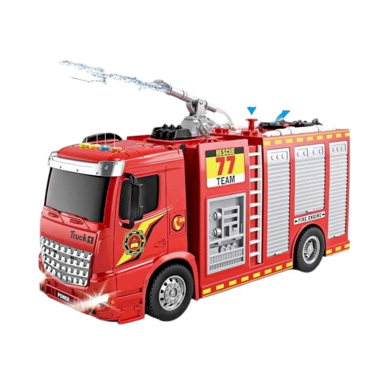 Children's Fire Truck with Water Spray - HT9808W-1:16 - 215670