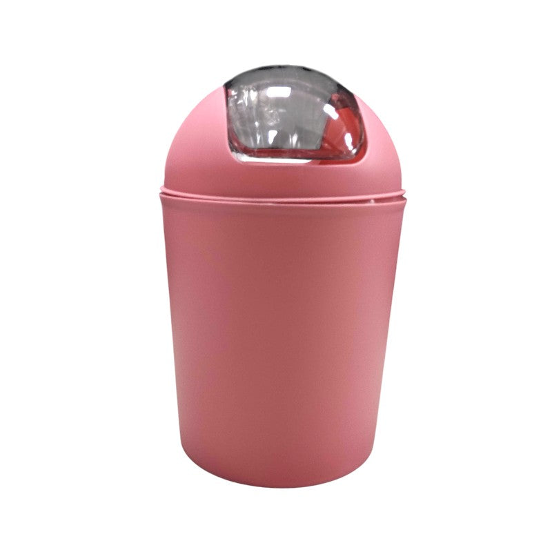 Plastic bathroom waste bin - Pink - 21761