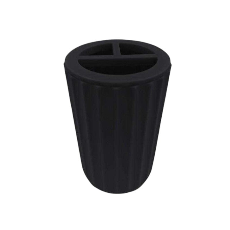 Θήκες οδοντόβουρτσας πλαστικές σε σετ 5Χ - Black - 21776