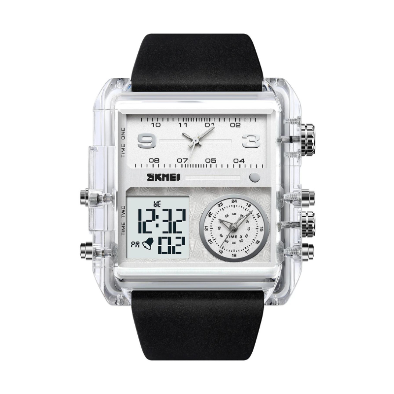 Ψηφιακό/αναλογικό ρολόι χειρός – Skmei - 2020 - White Transparent - iThinksmart.gr