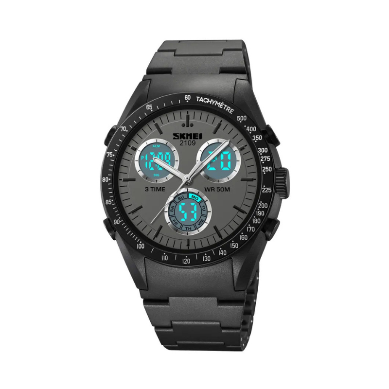 Ψηφιακό/αναλογικό ρολόι χειρός – Skmei - 2109 - Black - iThinksmart.gr