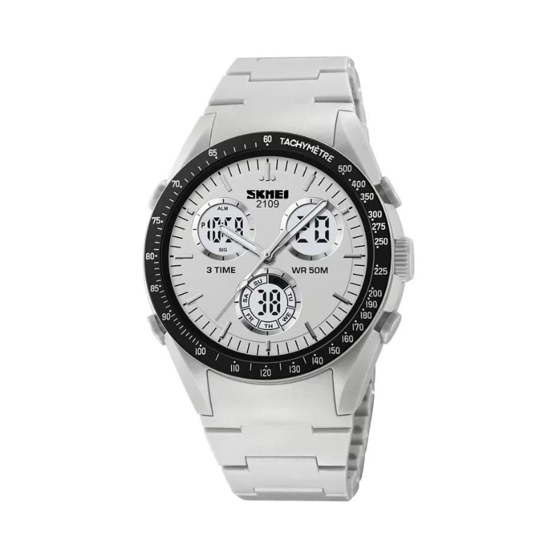 Digital/analog wristwatch – Skmei - 2109 - Light Grey