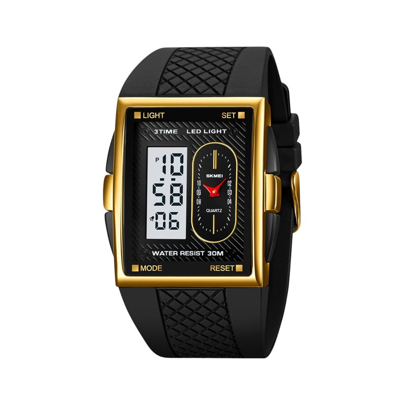 Ψηφιακό/αναλογικό ρολόι χειρός – Skmei - 2213 - Black/Gold/White - iThinksmart.gr