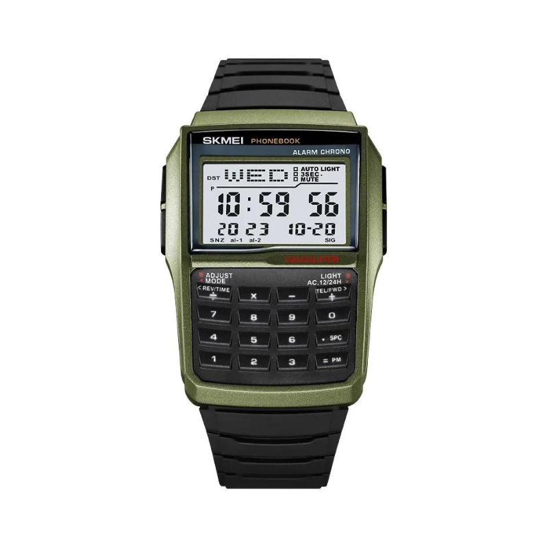 Ψηφιακό ρολόι χειρός με πληκτρολόγιο – Skmei - 2255 - Green