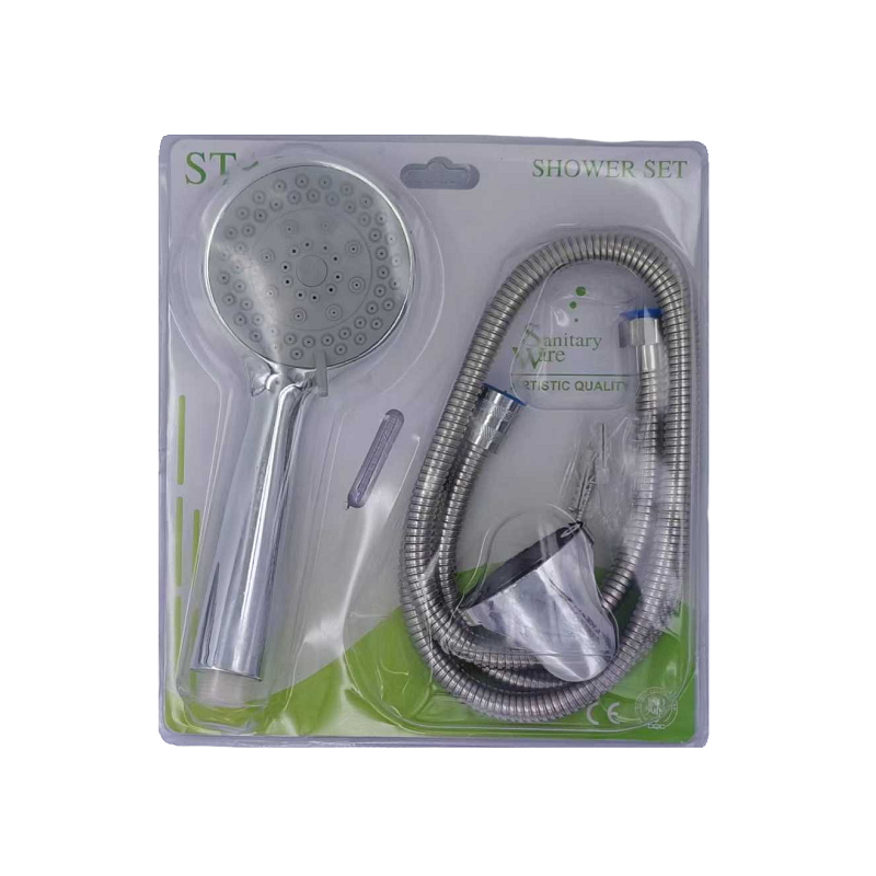 Shower head with spiral and pressure options - 1.5m - 23072