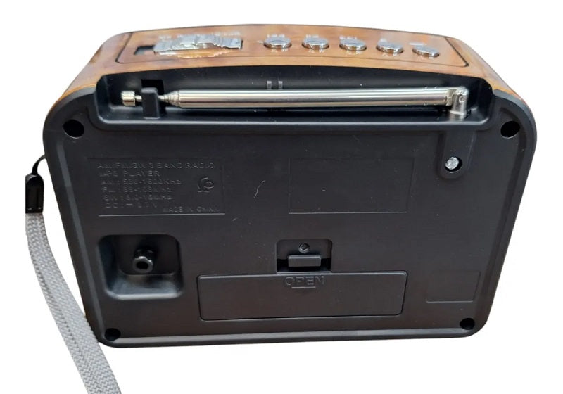 Επαναφορτιζόμενο ραδιόφωνο Retro με Bluetooth - PR-1002BT - 241434 - Brown