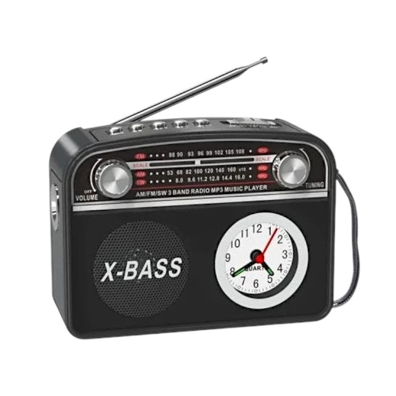 Επαναφορτιζόμενο ραδιόφωνο Retro με Bluetooth - PR-1002BT - 241434 - Black