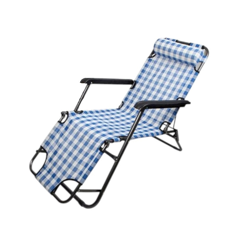 Folding chair - beach lounger - 1235 - 270935 - Blue/White