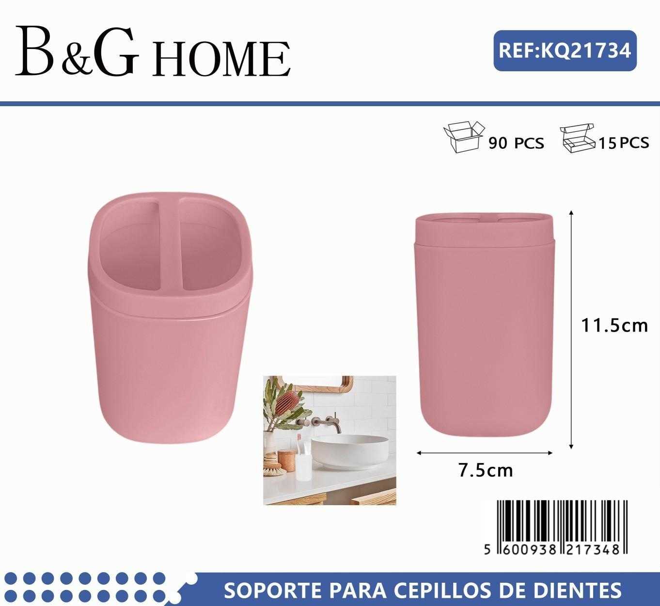 Θήκες οδοντόβουρτσας πλαστικές σε σετ 5Χ - Pink - 21734