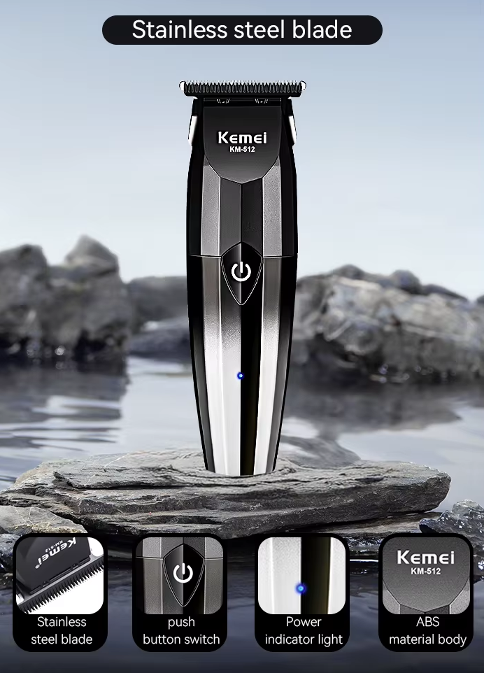 Hair clipper - KM-512 - Kemei - Silver