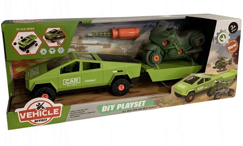 Assembly vehicle set with accessories - 7654-B1C - 922306