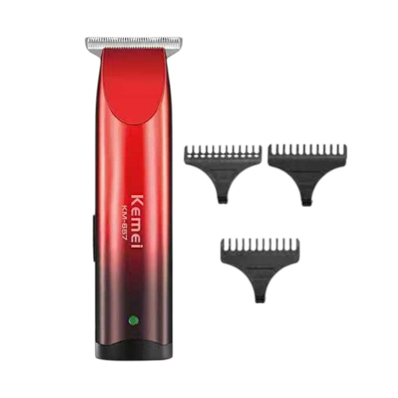 Hair clipper &amp; trimmer - KM-657 - Kemei - Red