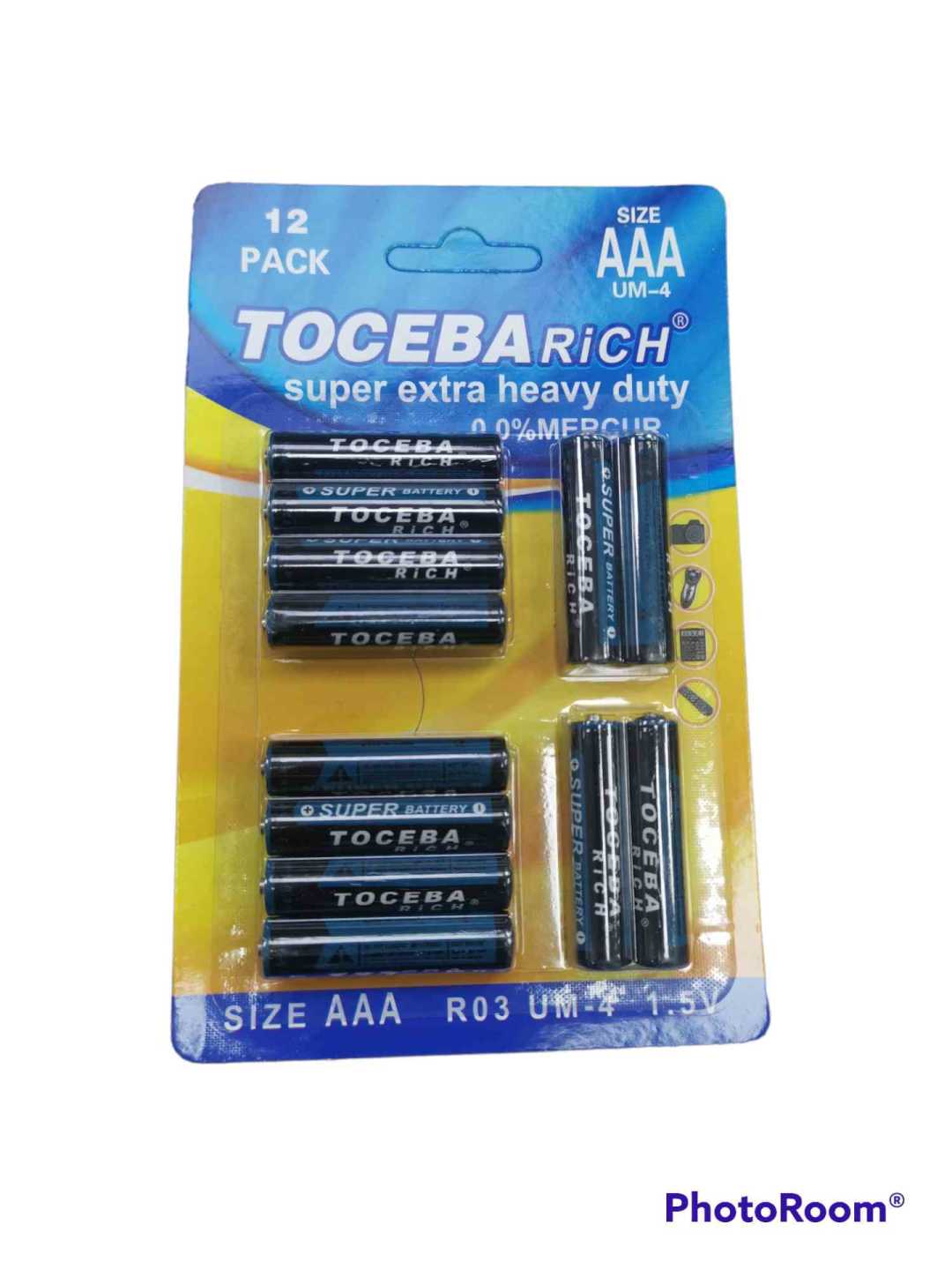 AAA batteries – UM-4 – 1.5V - 12pcs – 400093