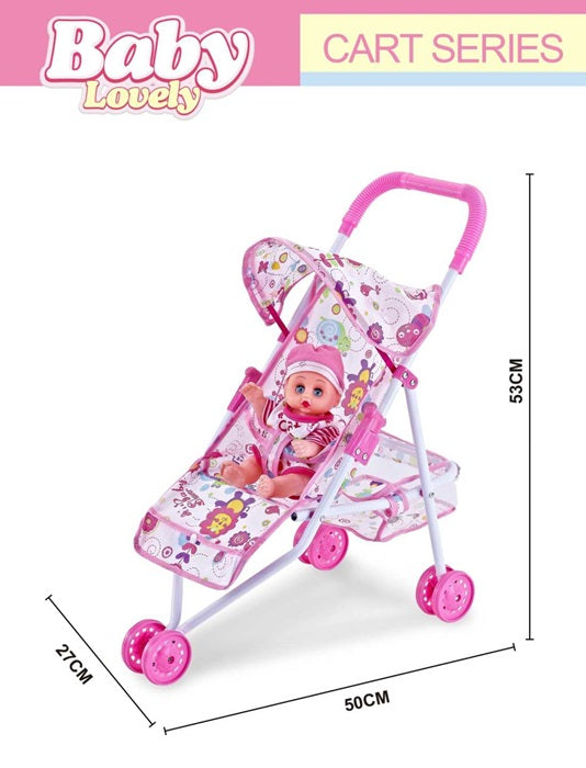 Παιδικό καροτσάκι μωρού με κούκλα – 6612F-2 - 307123