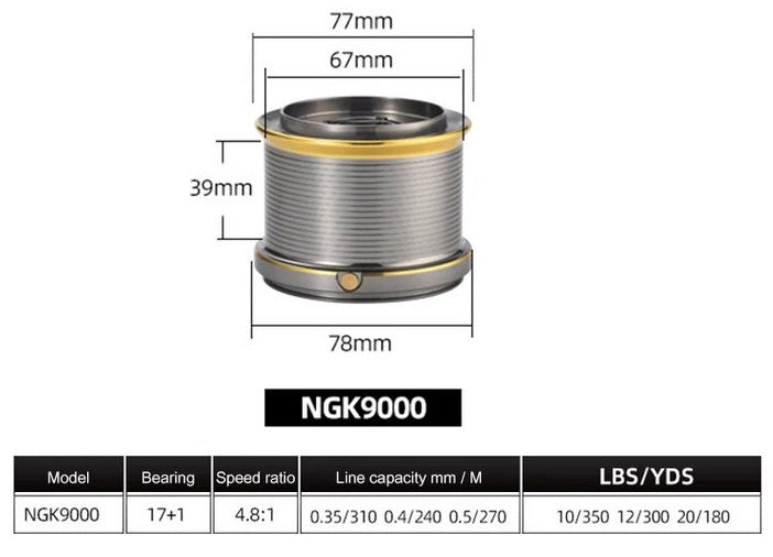 Fishing reel - NGK9000 - 931058