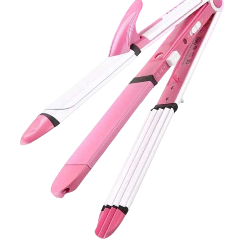 Hair straightener - 3in1 - KM-1291-B - Kemei