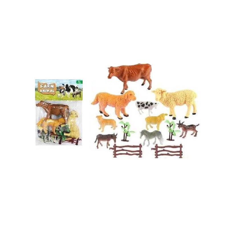 Set of farm animal figures - 9pcs - 026-31E - 314261