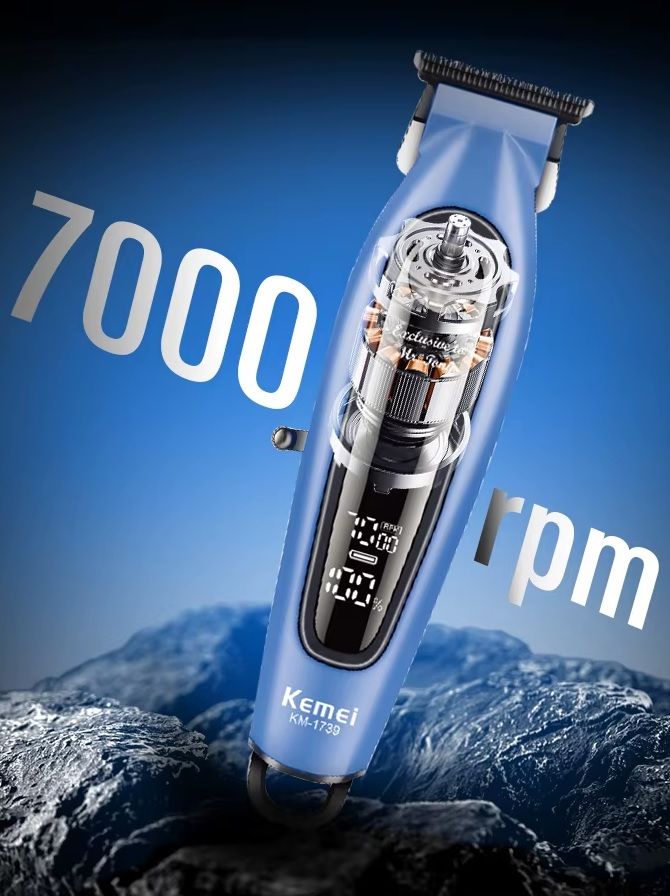 Κουρευτική μηχανή - KM-1739 - Kemei - Blue