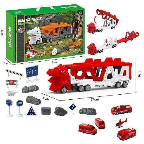 Children's vehicle-highway with accessories - Dinosaur - 717-B - 345312