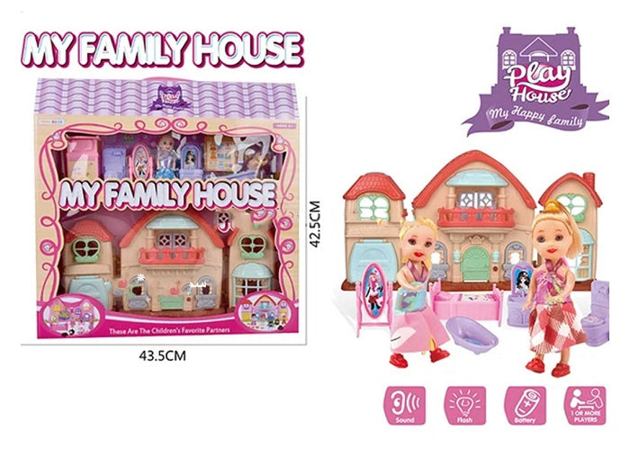 Dollhouse with doll &amp; accessories - 8201-2A - 345417