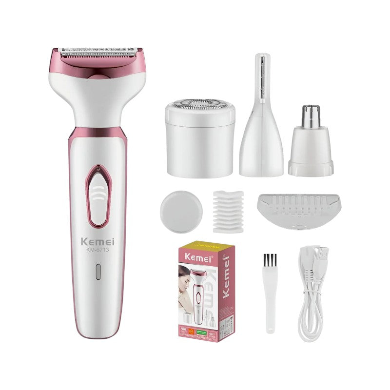 Face-body shaver - 4 in 1 - KM-6713 - Kemei