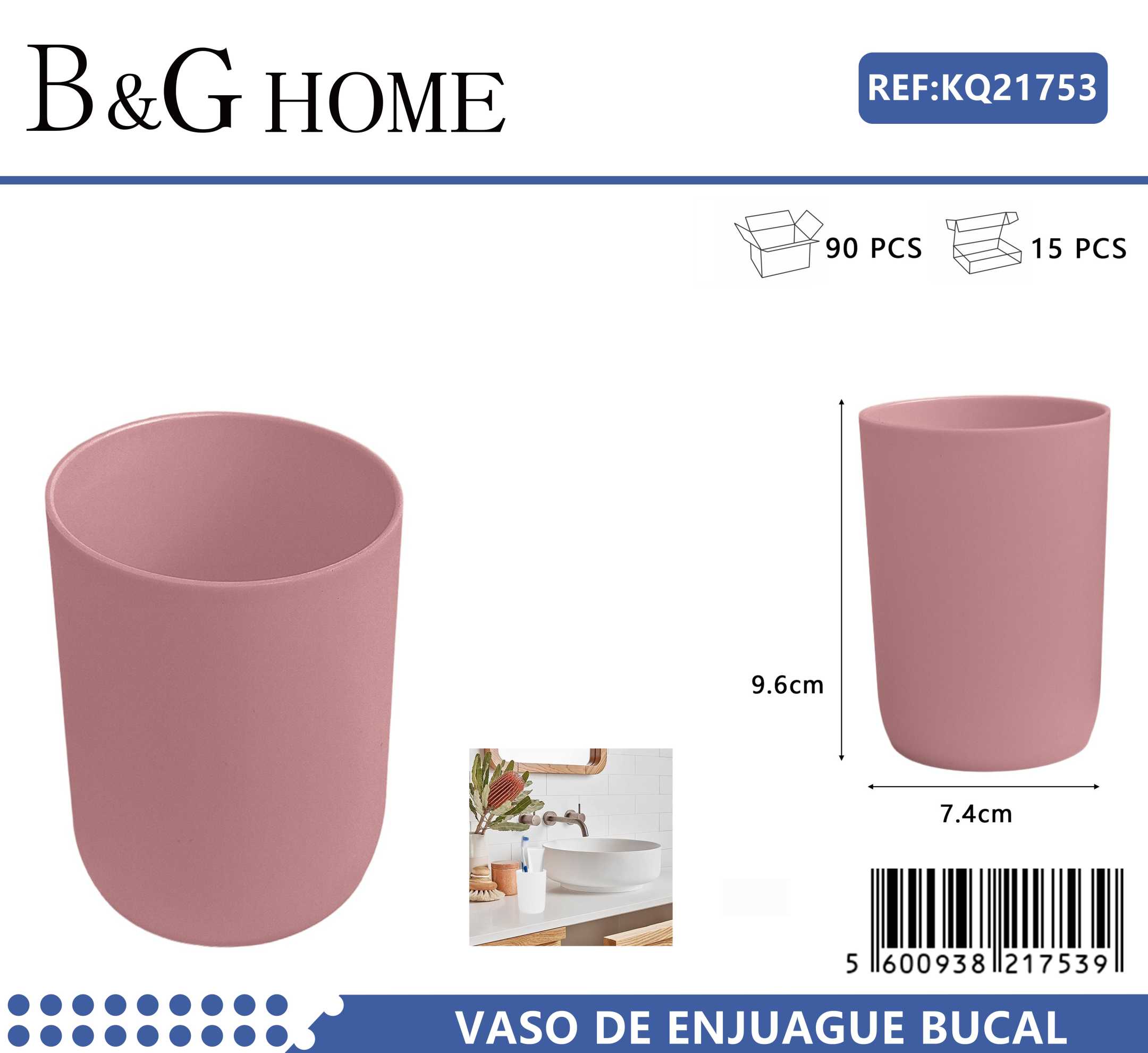 Θήκες οδοντόβουρτσας πλαστικές σε σετ 5Χ - Pink - 21741