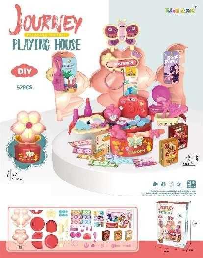 Travel suitcase set with accessories - 9624 - 52pcs - 730132