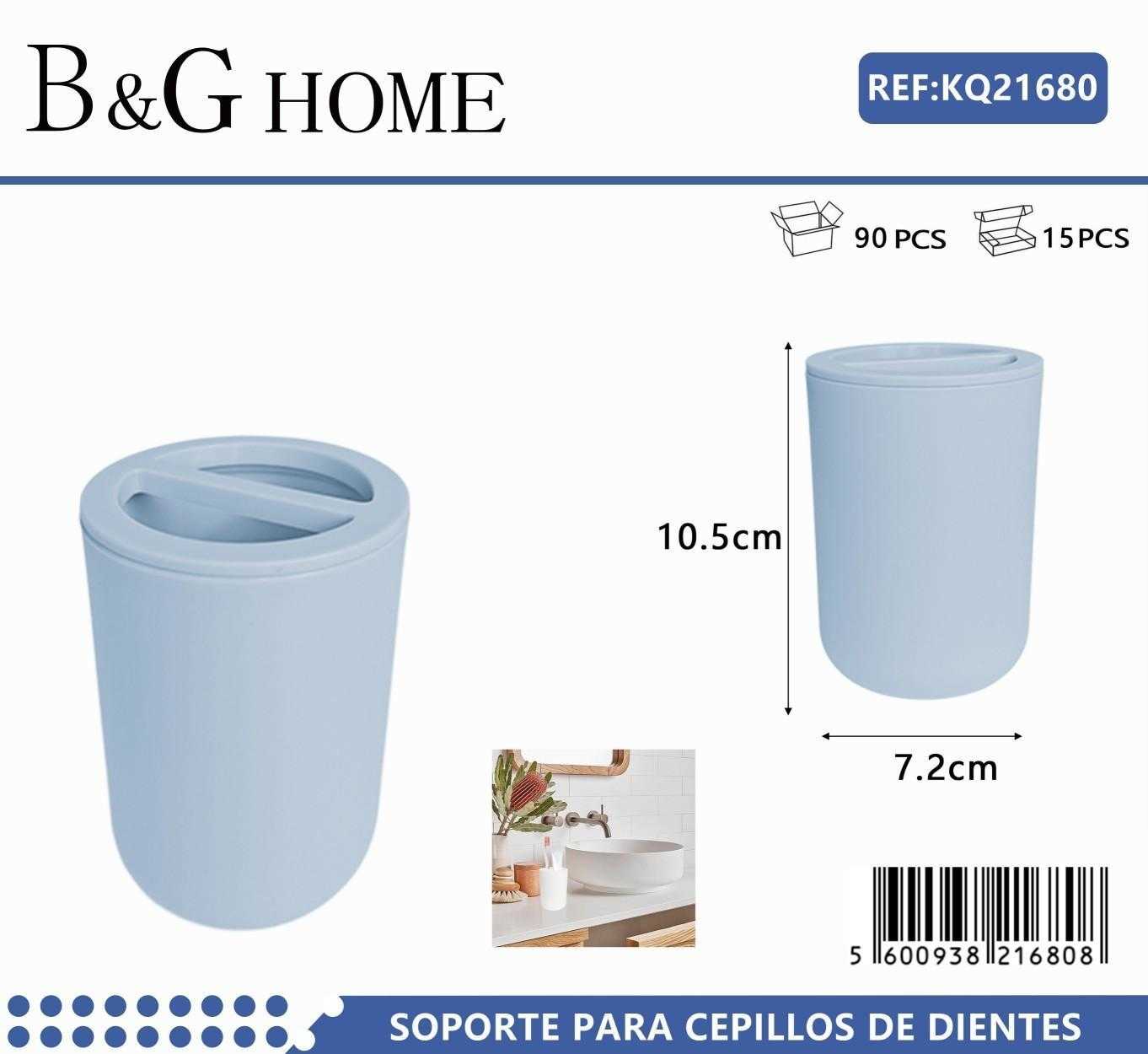 Θήκες οδοντόβουρτσας πλαστικές σε σετ 5Χ - Light Blue - 21680