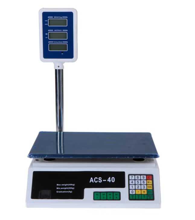 Επαγγελματική ψηφιακή ζυγαριά πάγκου - 40kg - ACS-822B - 910535 - iThinksmart.gr