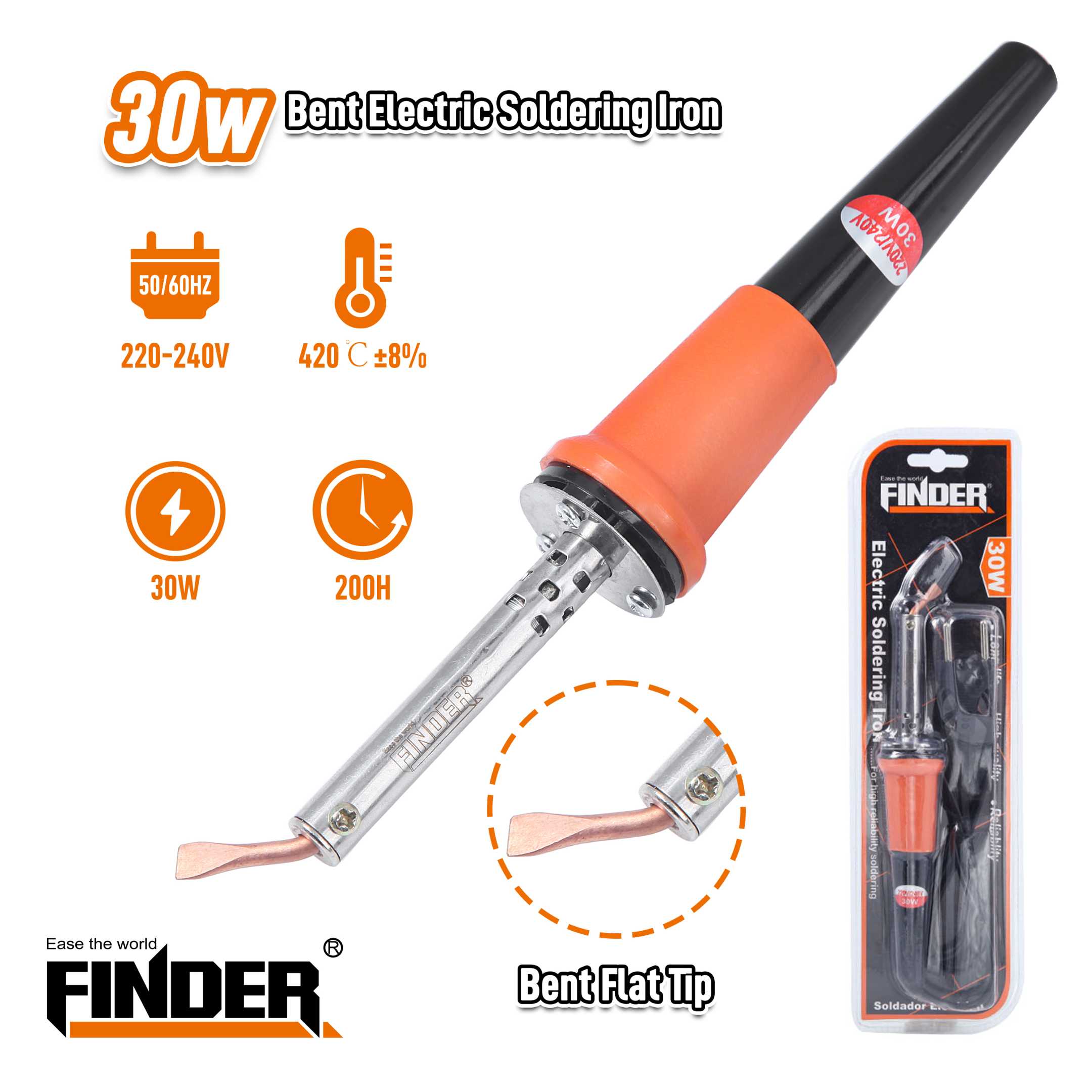 Electric soldering iron - 110 - 30w - Finder - 194806