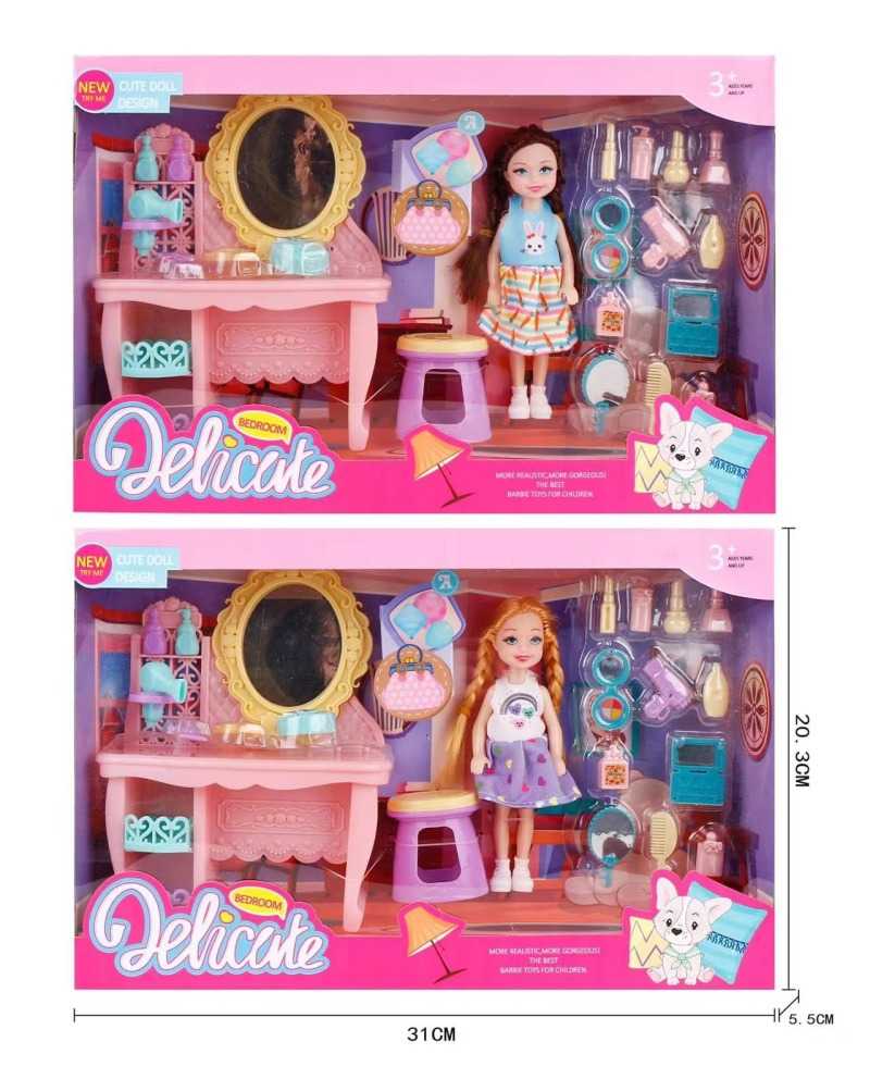 Σετ κούκλα με αξεσουάρ ομορφιάς - 862-15 - 917353