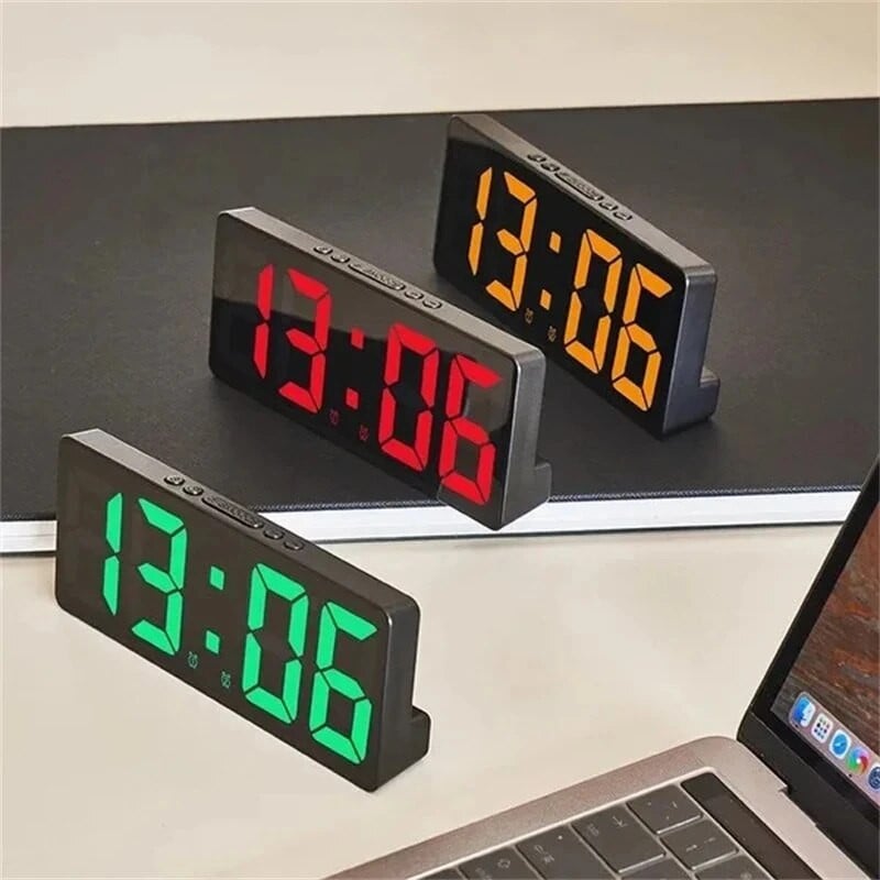Digital Clock - Alarm Clock - 6628 - 466288 - Red Light