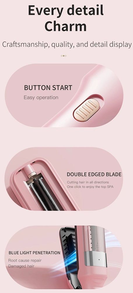 Επαναφορτιζόμενη συσκευή αφαίρεσης ψαλίδας μαλλιών - Trimmer - AW888 - 480431 - Pink