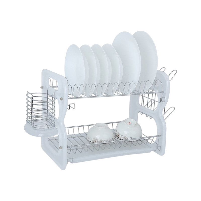 Double-deck dish drainer - WL-232 - 40cm - 521315 - White