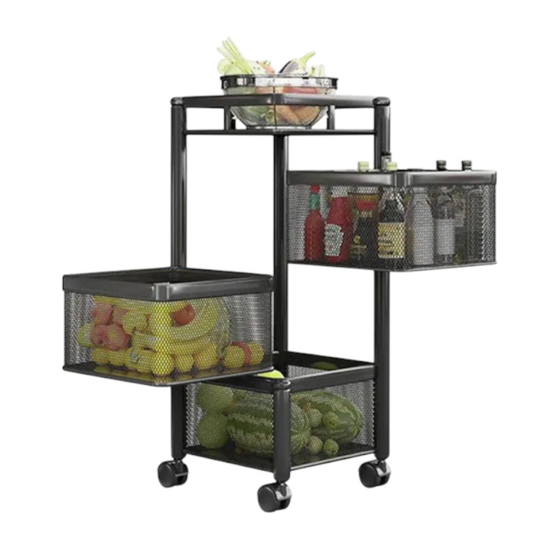 3-tier kitchen food rack on wheels - 1023-3 - 522077