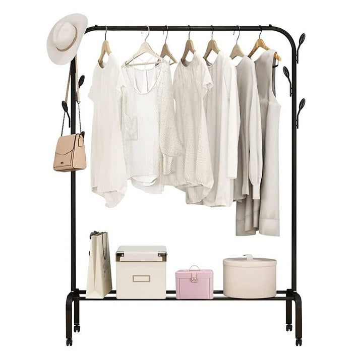 Floor standing clothes rack with wheels - YP603 - 522565 - Black