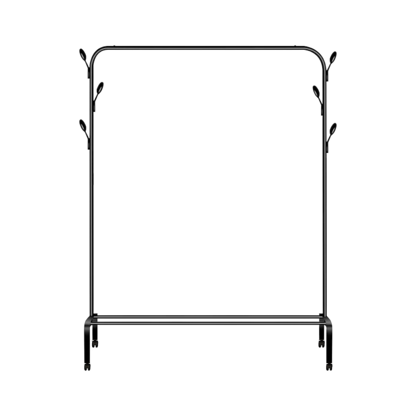 Floor standing clothes rack with wheels - YP603 - 522565 - Black
