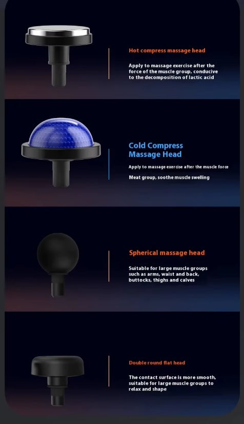 Συσκευή μασάζ με κεφαλές θέρμανσης & ψύξης - Fascial Gun - SL2024 - 541252