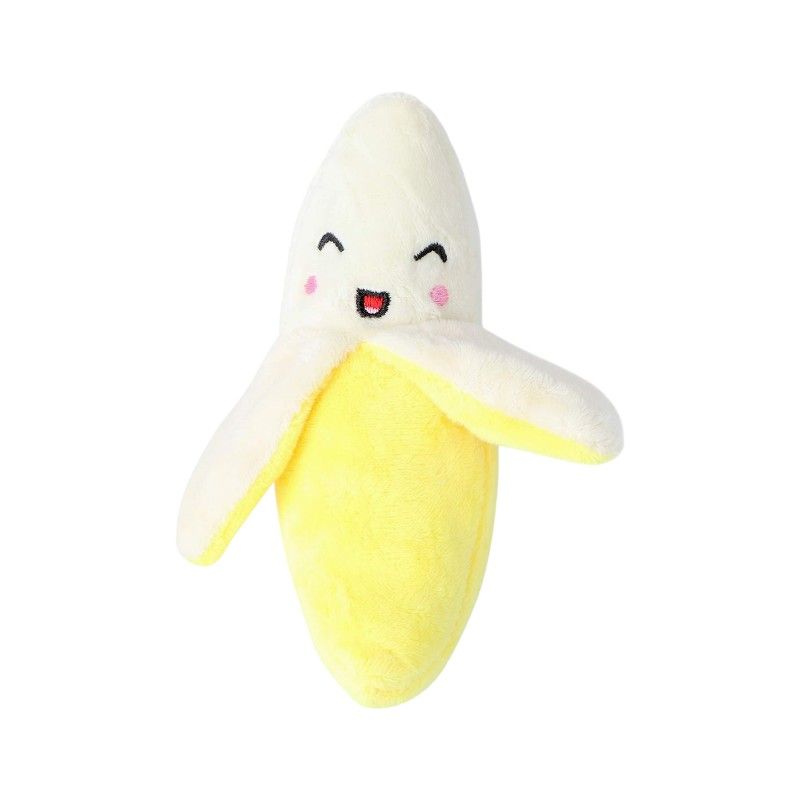 Λούτρινο παιχνίδι σκύλου μπανάνα - 14x6cm - 12pcs - 550646