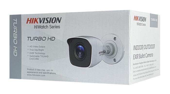HIKVISION HiWatch HWT-B120-M 2.8mm Bullet Surveillance Camera 2MP 1080p, 4in1, IP66, Smart IR 20m - Metal