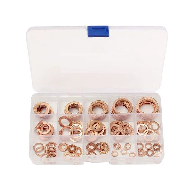 Set of copper sealing washers - 150pcs - 567891