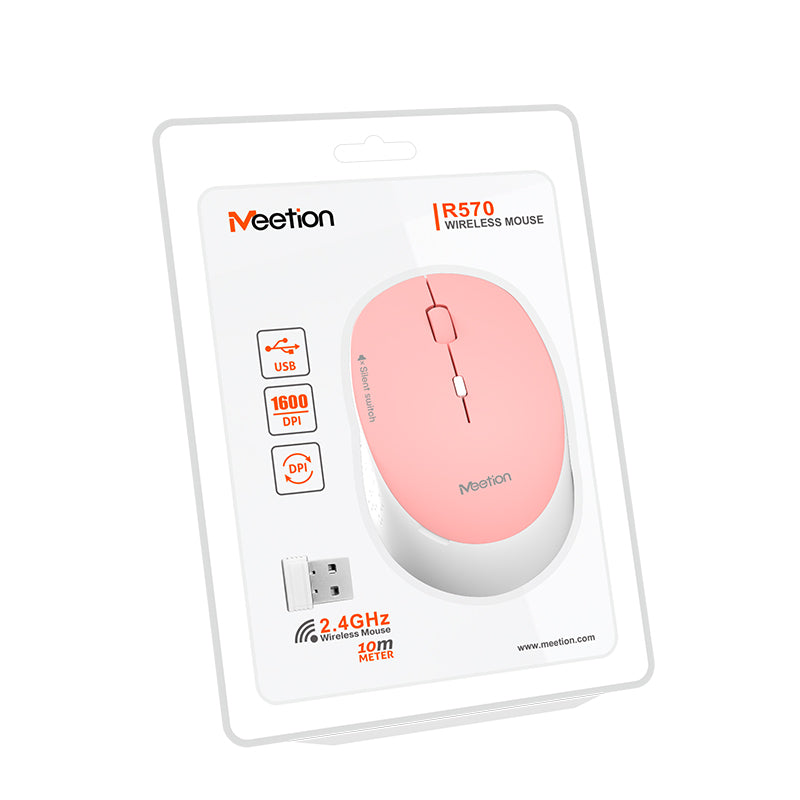 Meetion MT-R570 2.4G Wireless Mouse / Pink