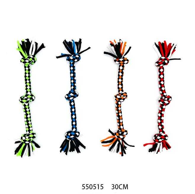 Υφασμάτινο παιχνίδι σκύλου σχοινί με κόμπους - 30cm - 12pcs - 550515