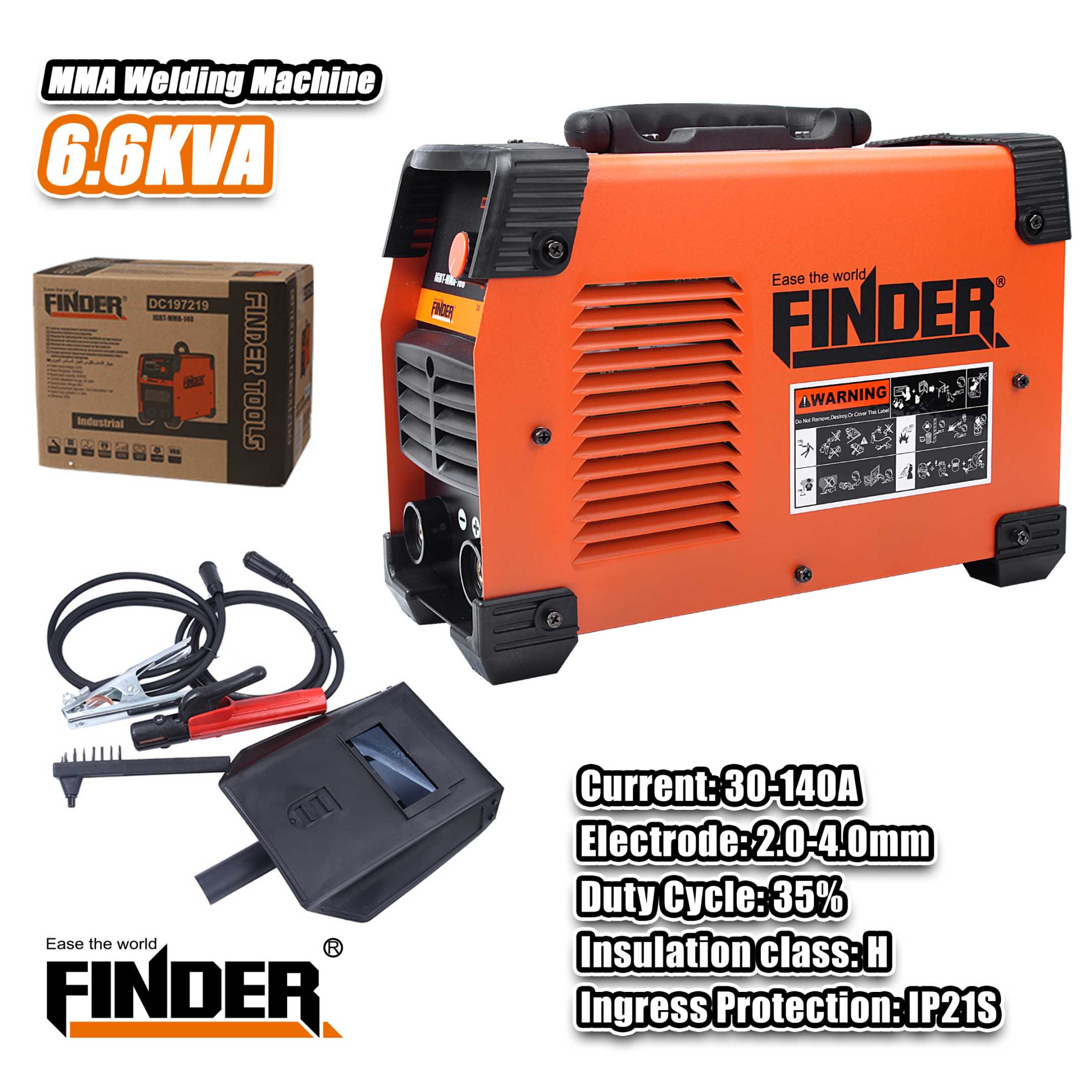 Welding machine - Inverter - IGBT - MMA - 160A - Finder - 197220