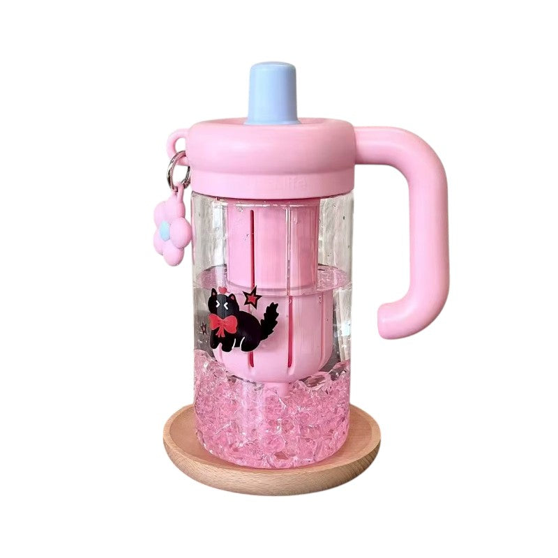 Portable plastic water bottle - 780ml - 616304 - Pink
