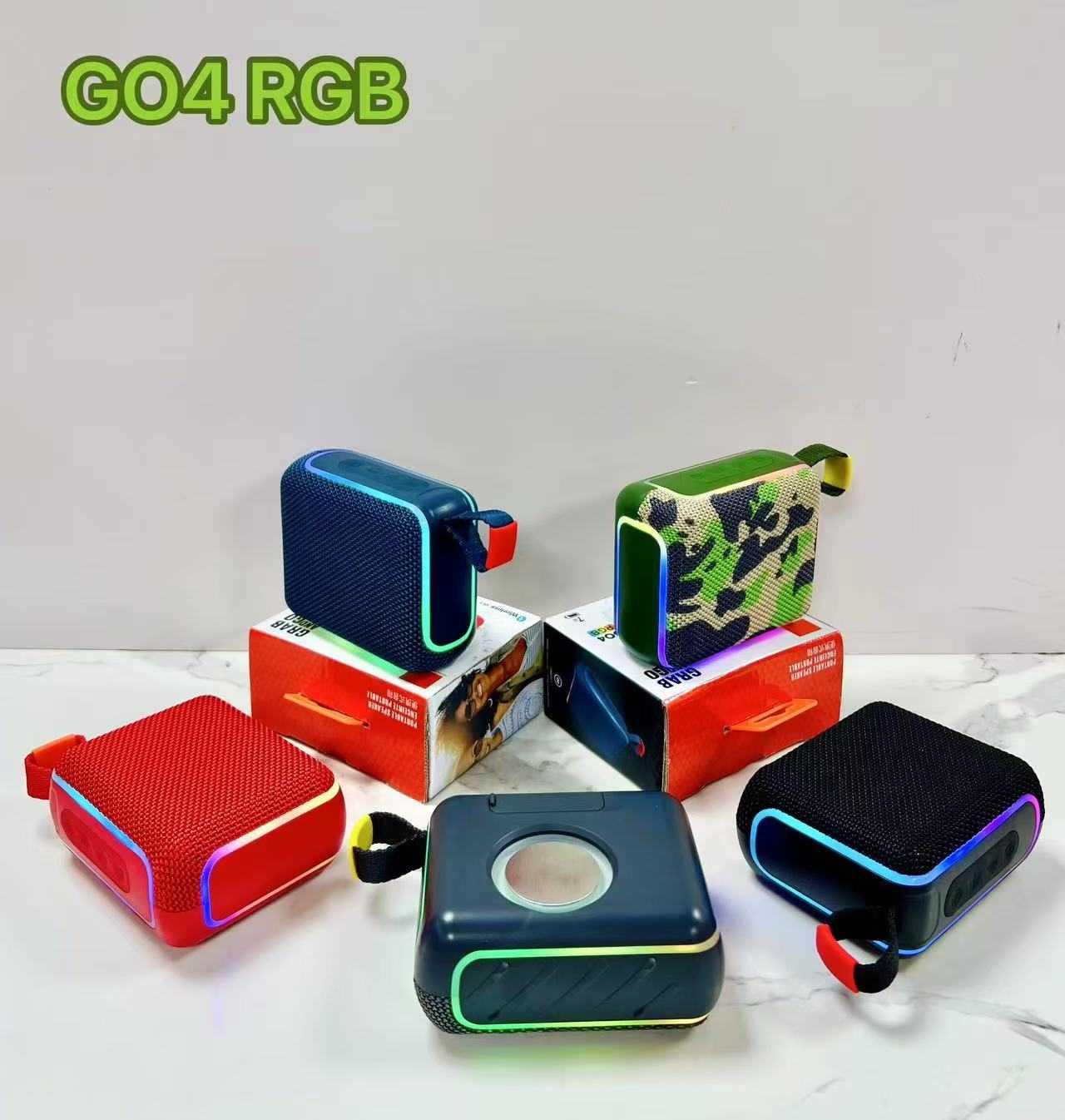 Ασύρματο ηχείο Bluetooth - G04 - LED RGB - 813645 - Grey