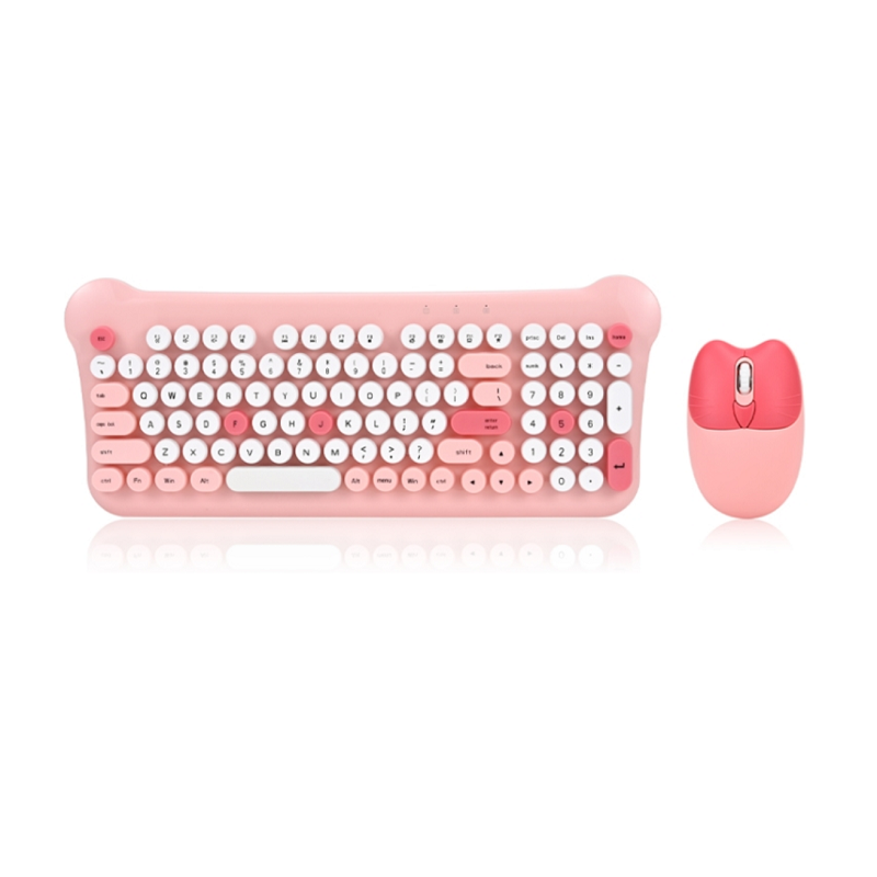 Wireless PC keyboard and mouse - AS212 - AOAS - 655006 - Pink